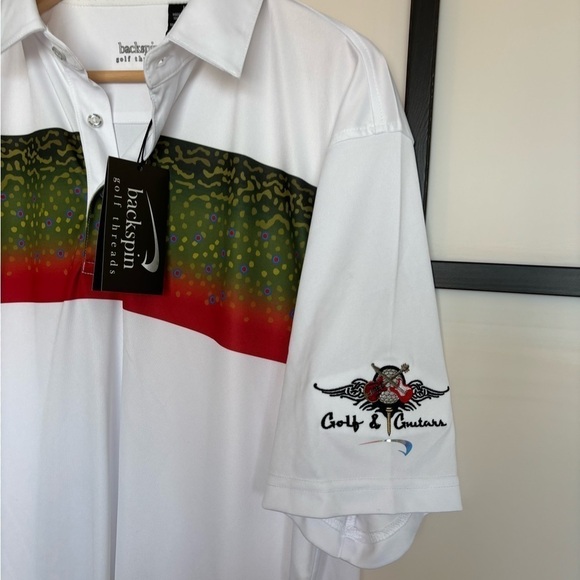 Backspin golf threads short sleeve polo shirt men’s Large. Spring/summer. NWT - Picture 7 of 14